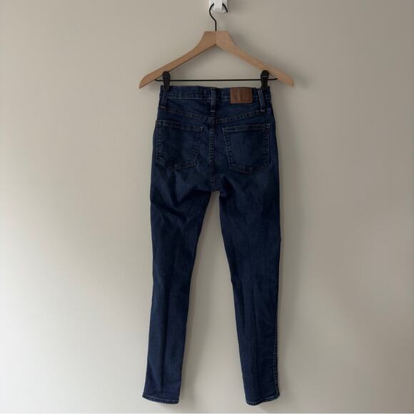 Madewell Curvy High-Rise Skinny Jeans Dark Blue Wash Denim Pockets stretch zip - Picture 2 of 11